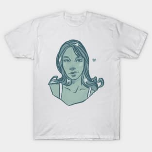 Jade Portrait - Graphic Illustration T-Shirt